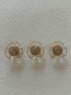Japanese Vintage ボタン 20mm button フラワー カボション ベージュ アクセサリーパーツ 装飾材 カルトナージュ