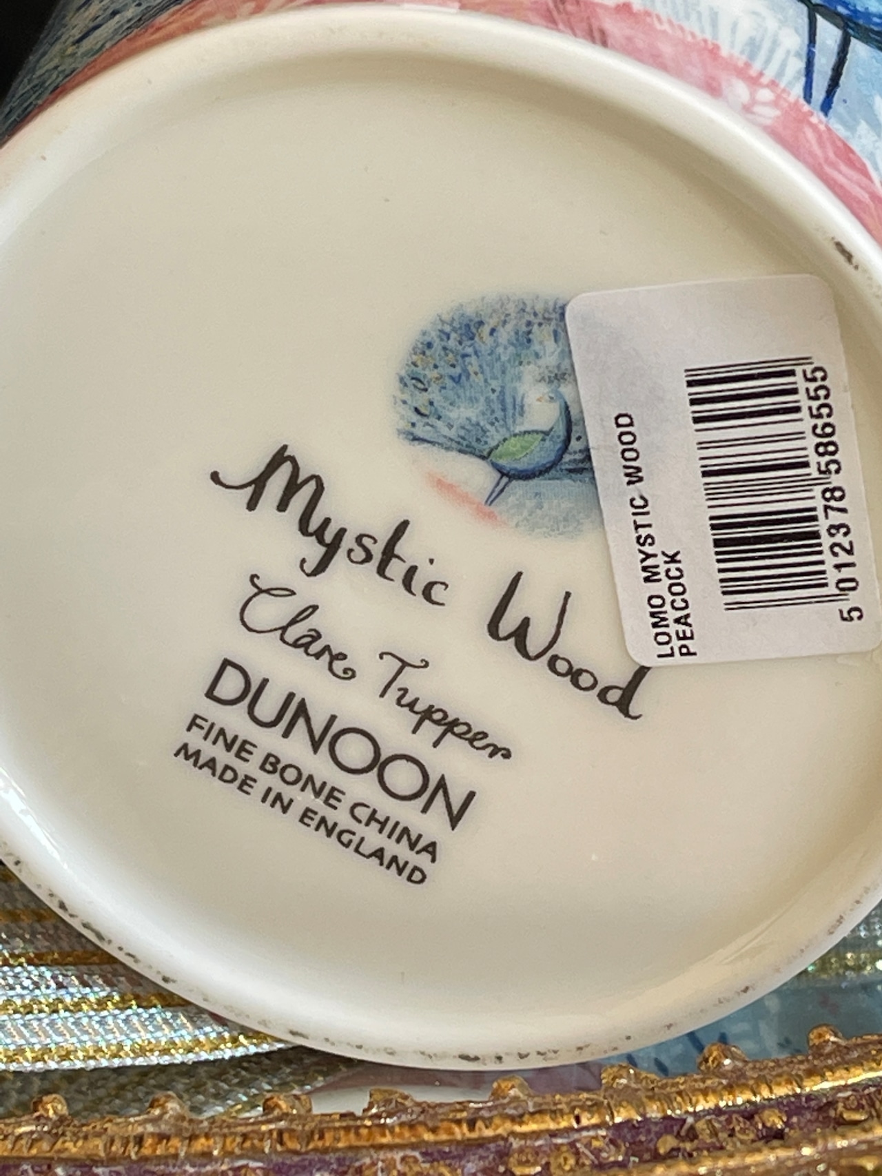 『DUNOON』孔雀 絵柄マグ イギリス製 Mystic Wood Peacock Lomond Shape Mugの画像08