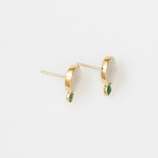 K10 ice&green翡翠ピアス A貨翡翠 jd_mm1220