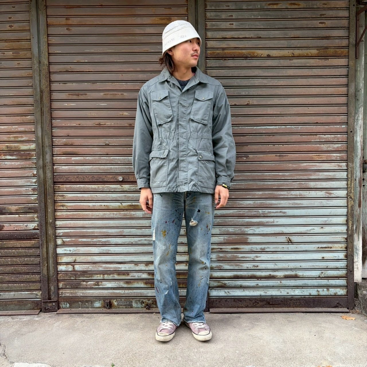 80s イタリア 警察 実物 ポリスマンジャケット イタリア軍 M