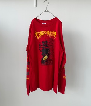 -TERRORIZER- Vintage 90s L Long Sleeve Print T-Shirt