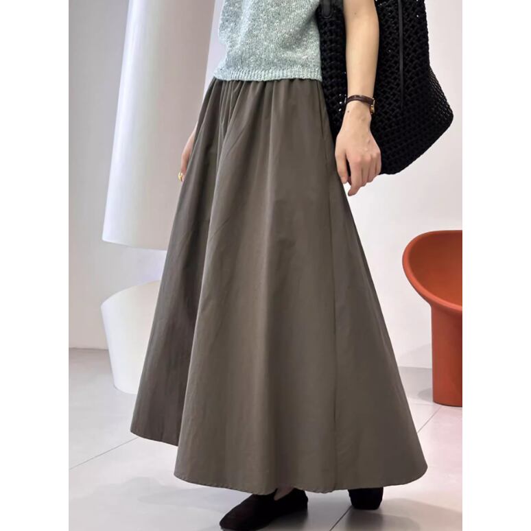 Elegant Umbrella Design Long Skirt?3colors 1379