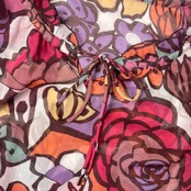 Leilian レリアン シースルー 花柄 長袖 シャツ ブラウス カットソー 9/マルチ レディース