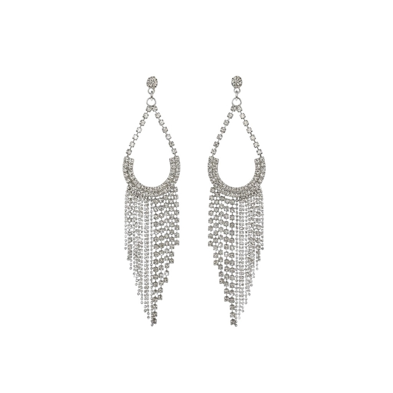 【Rental】ラインストーンイヤリング 画像1