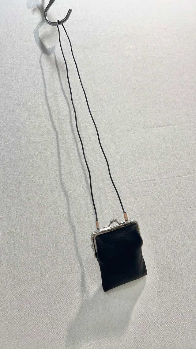 【20/80】SHRINK LEATHER GAMAGUCHI NECK PURSE