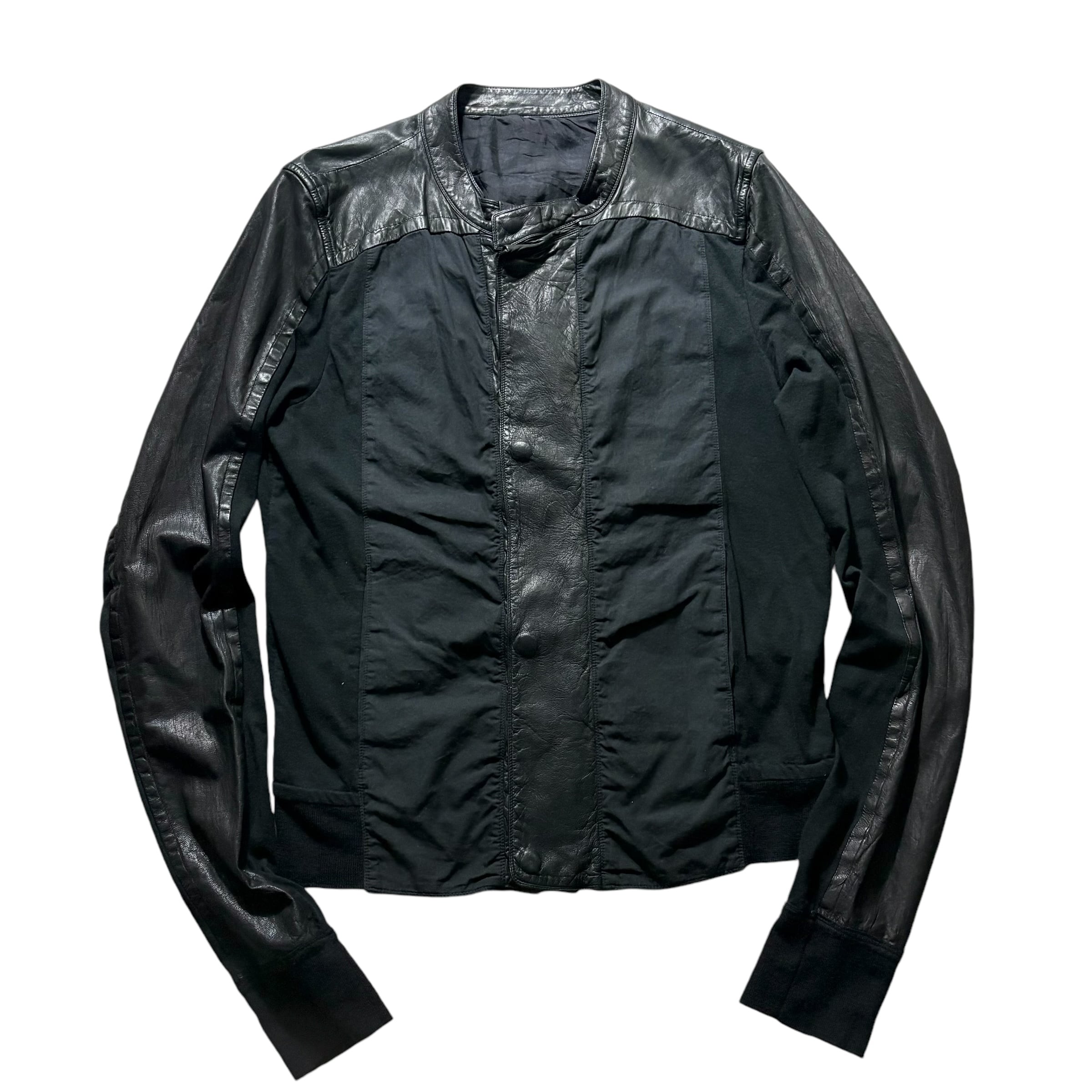 RICK OWENS leather switching riders jacket | NOIR ONLINE