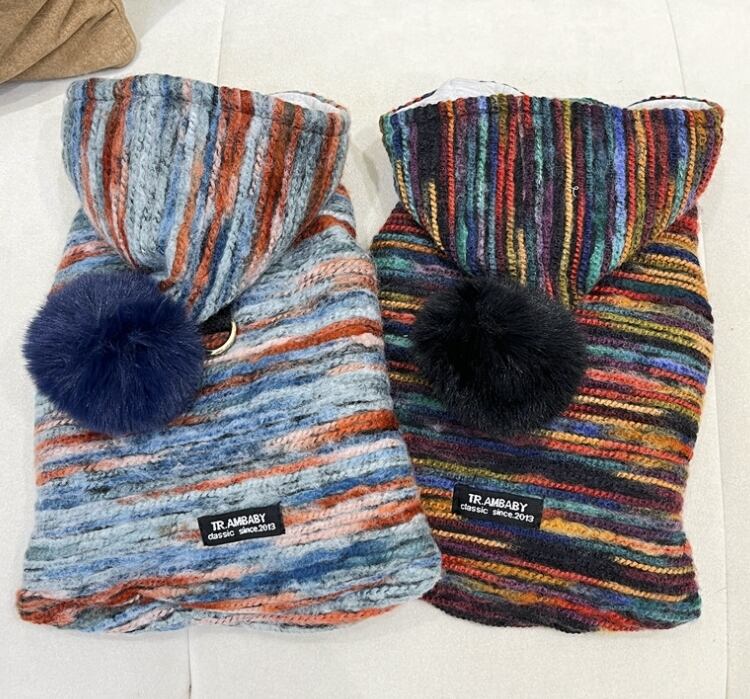 《予約》№1103081 カラフル編み込みパーカー