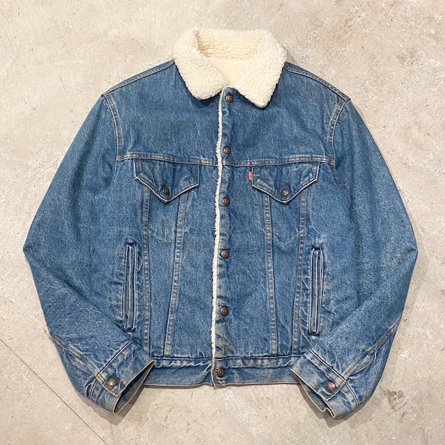 1980s LEVI'S 70608 DENIM BOA JACKET 38R