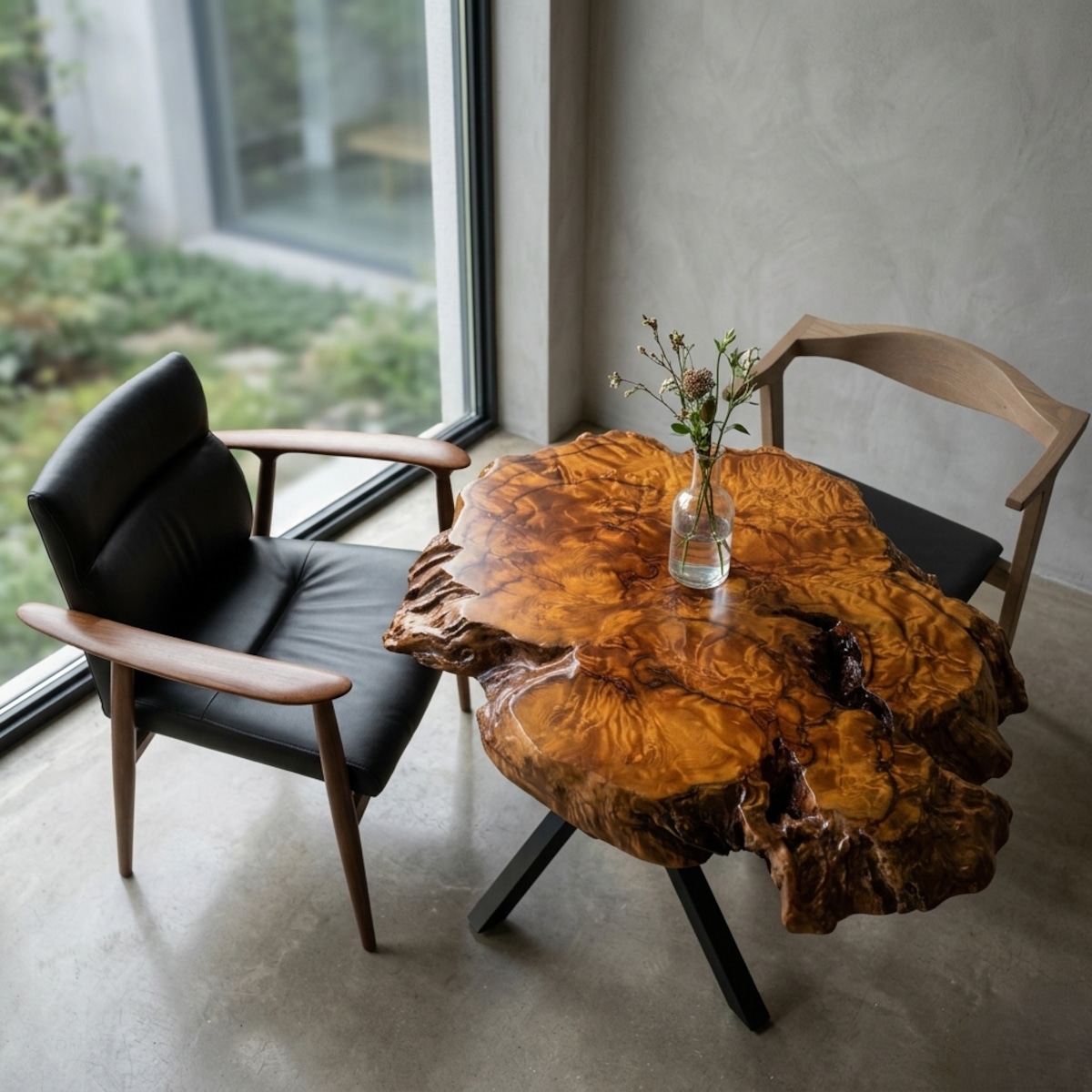 Premium】屋久杉（ヤクスギ）_900×800×65_浅草店_テーブル天板/バール
