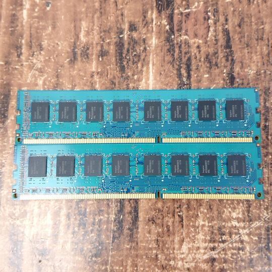 【動作確認済】【2枚セット】hynix メモリ 2R×8 PC3‐10600U 4GB×2枚 合計 8GB DDR3 デスクトップPCパーツ パソコン