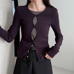 layered-look dot top　J00517