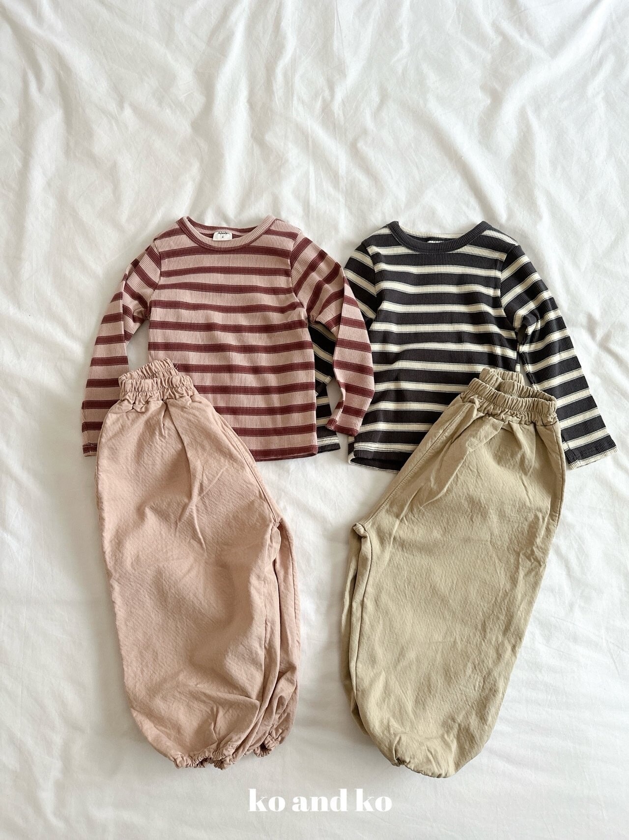 韓国子供服 / 26Autumn / 〖取寄〗ko and ko / プリーツジョガーパンツ / ベビー服 / キッズ服 *XXS~L*