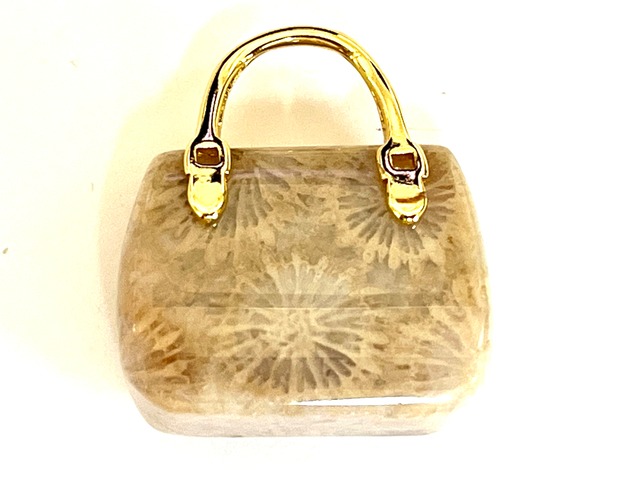 天然石バッグ型チャーム［C-3857］