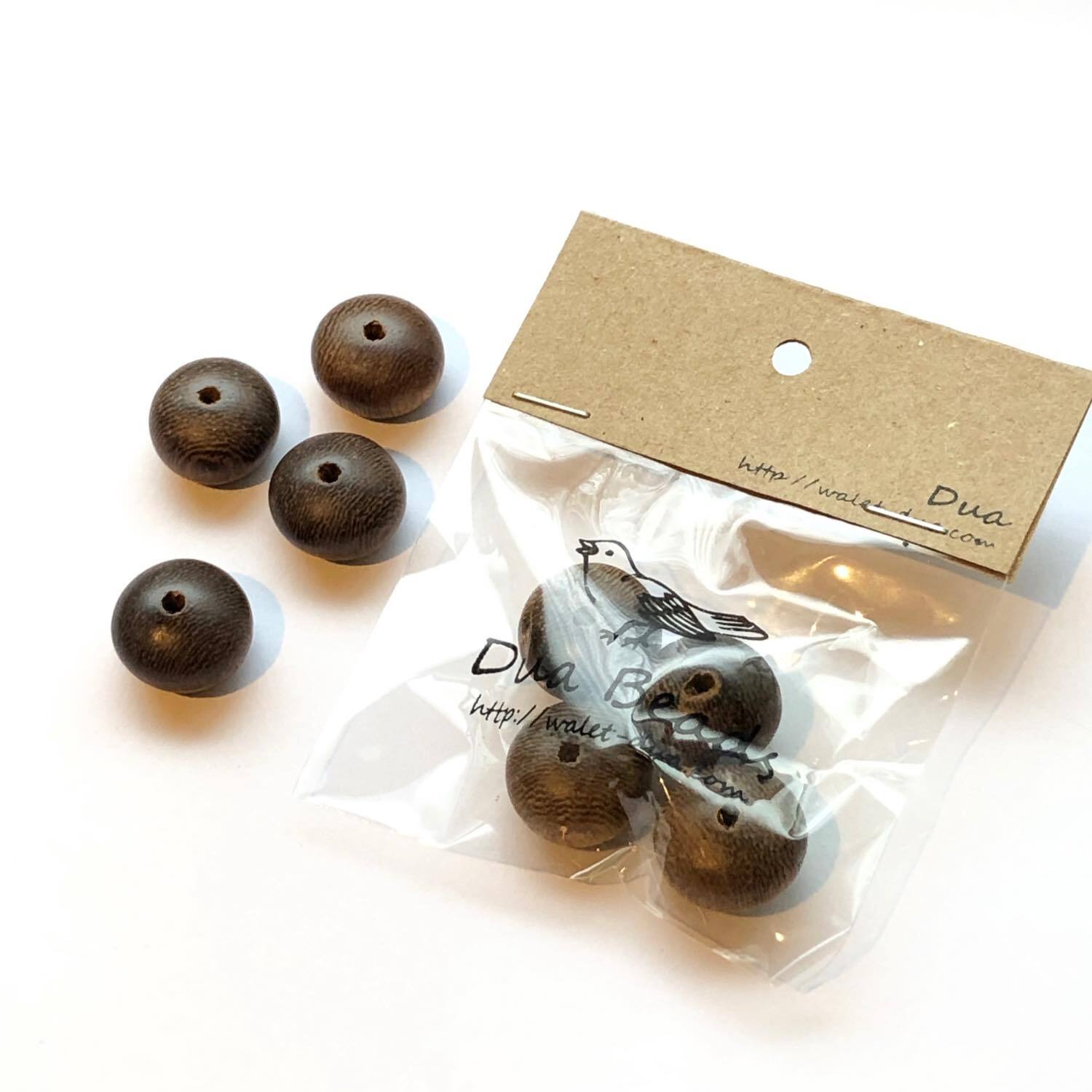 ドーナツ型ウッドビーズパック（4p） | Dua-アクセサリーパーツショップ
