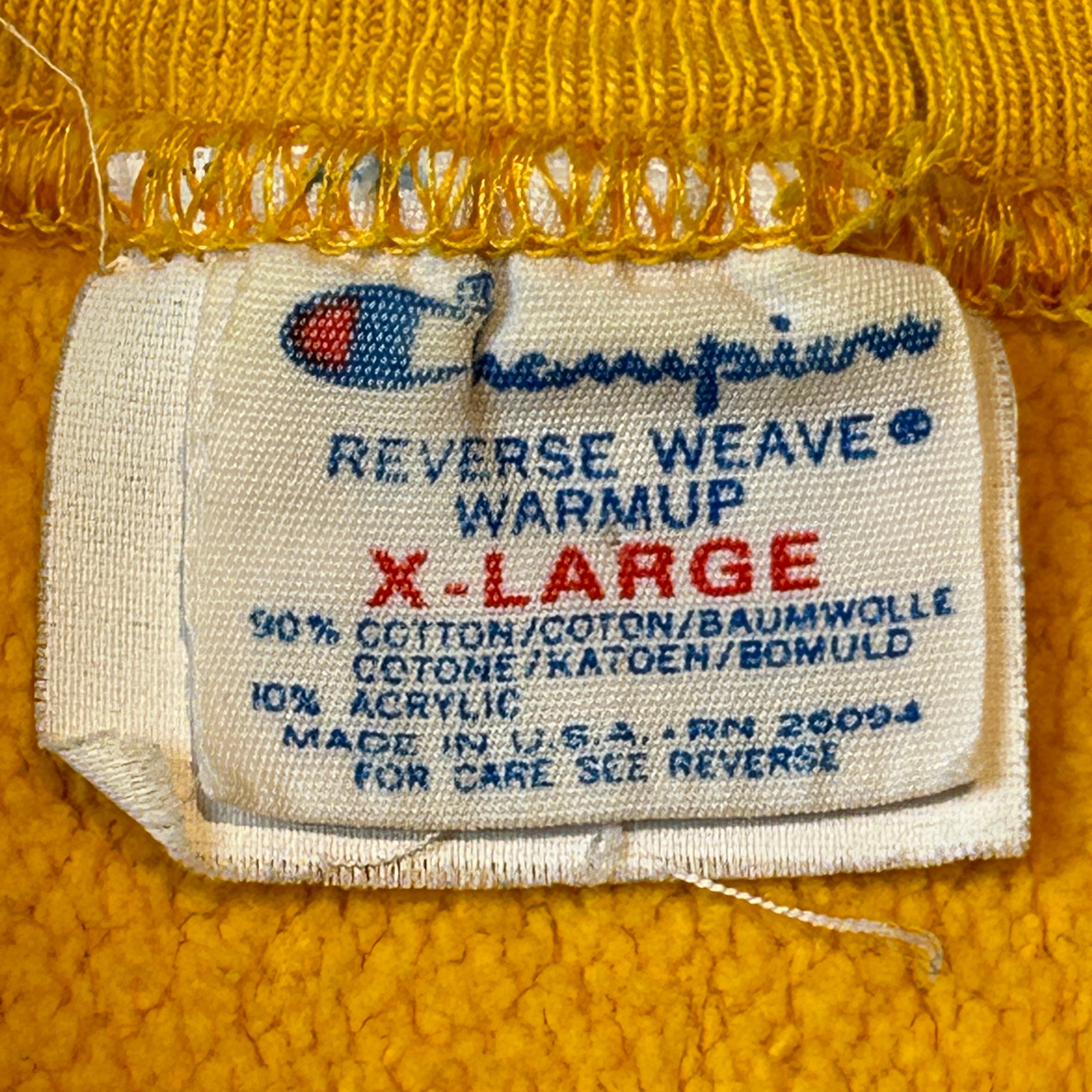 80s Champion reverse weave USA製イエロー | used&vintage aoakua 80s Champion reverse weave USA製イエロー | used&vintage aoakua
