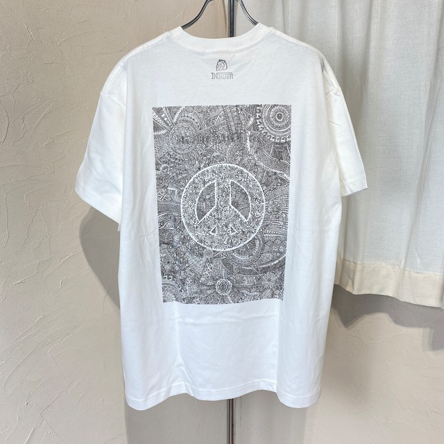 INSTERRAオーガニックコットン半袖アートTシャツ「Peace 80th」