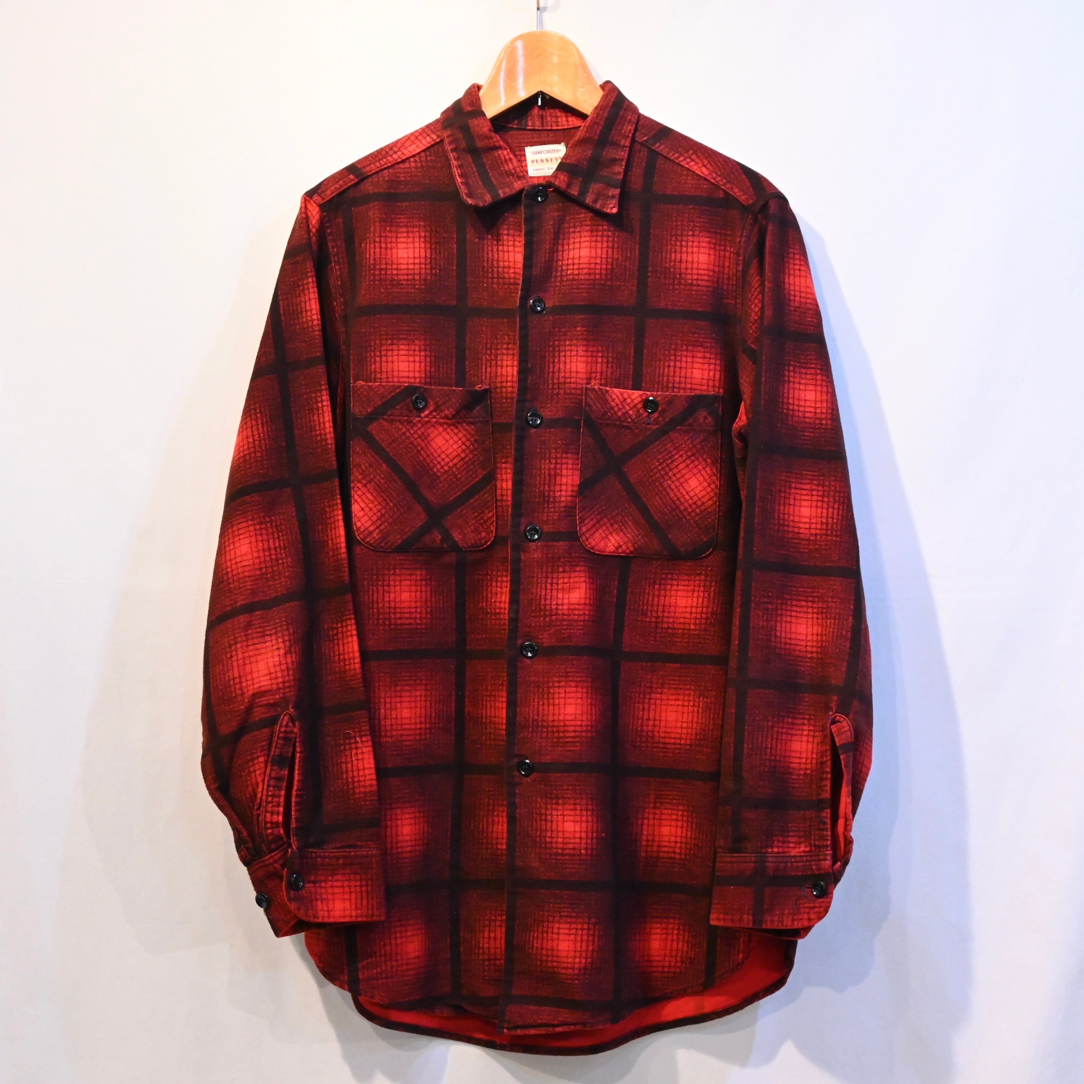 50's〜60's Penney's print flannel shirt ペニーズ ネルシャツ ...