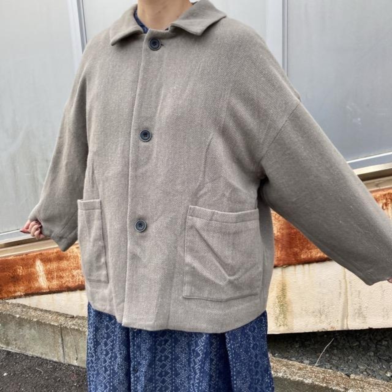 ICHI Antiquite's　織姫炊きコート　グレージュ【送料無料】
