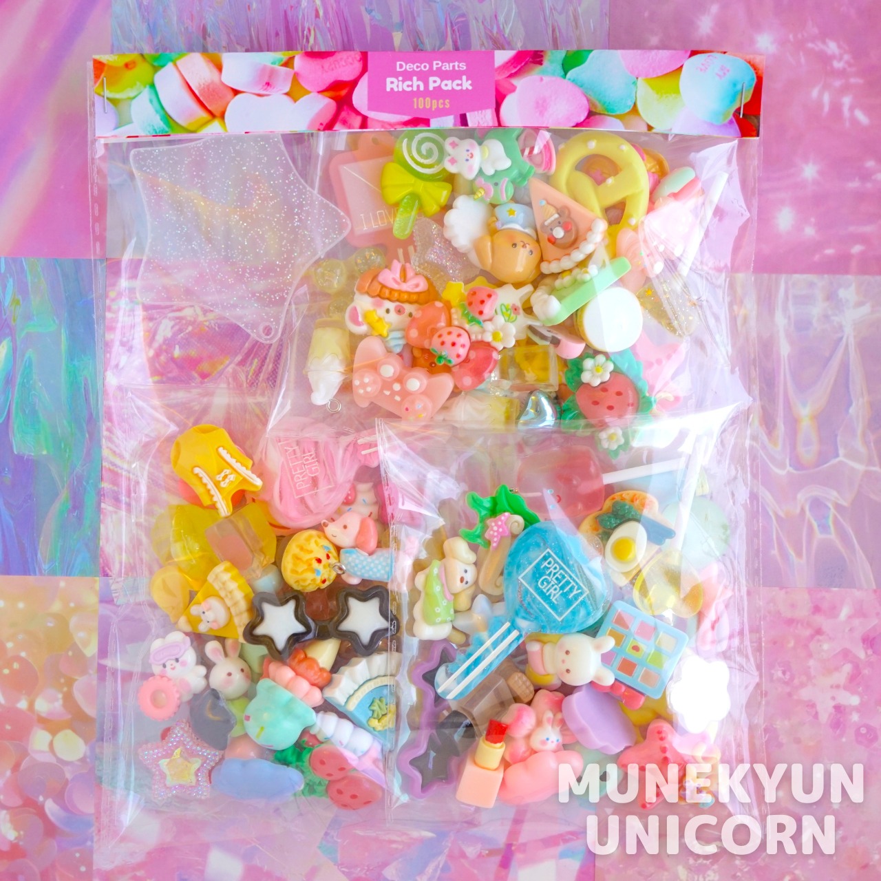 #L059【当店史上最安値】 【100個以上】オリジナルプレート付き デコパ富豪 パック