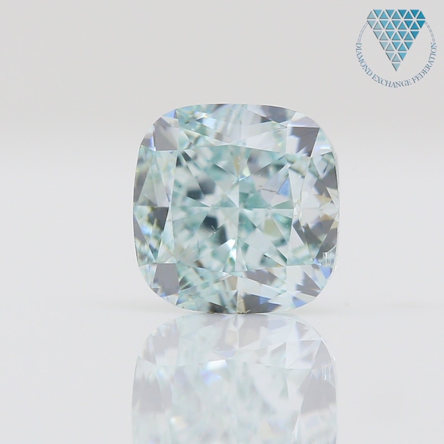 0.51 ct FANCY  BLUE-GREEN SI1 CUSHION GIA 天然  ダイヤモンド ルース