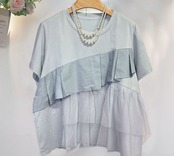 レース×フリル アシンメトリートップス