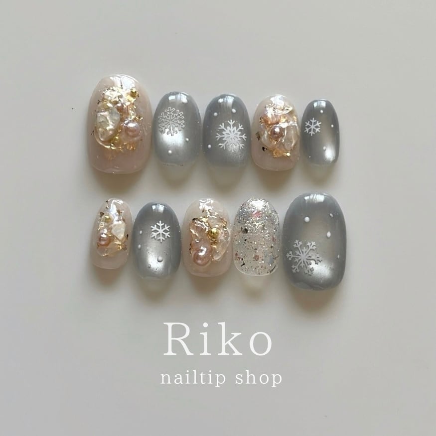 クリスマス 冬 雪の結晶 ニュアンス #ncs006