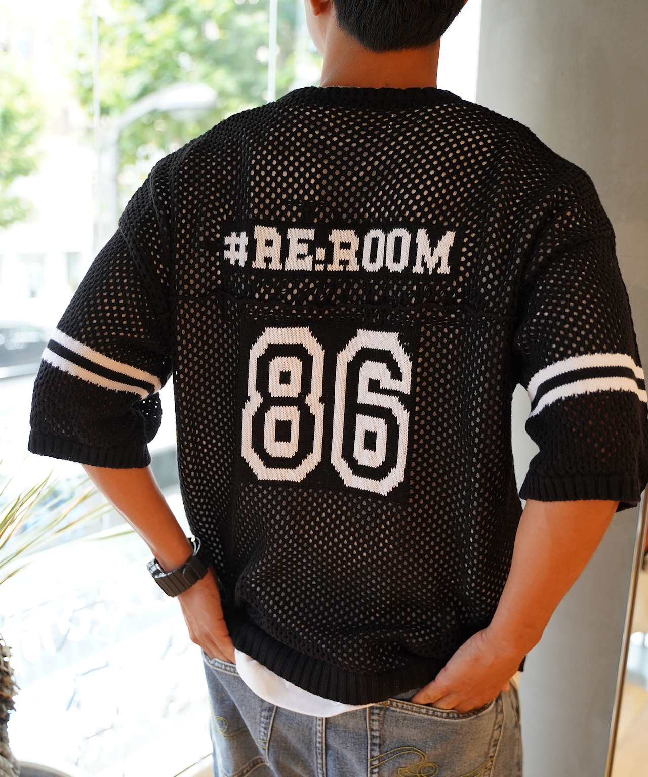 【#Re:room】NUMBERING MESH KNIT［REK124］