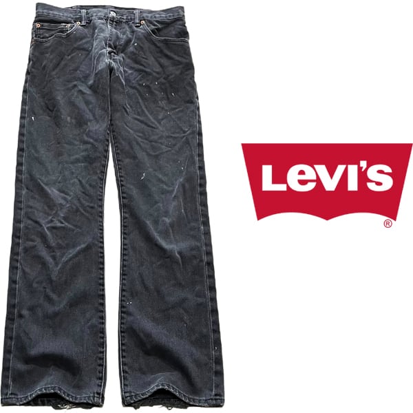 1点物◇Levisリーバイス569黒ブラックジーンズ古着メンズ34レディース