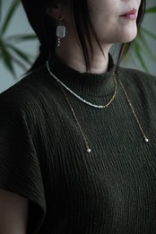 『波の揺らめき』baby pearl 2way necklace
