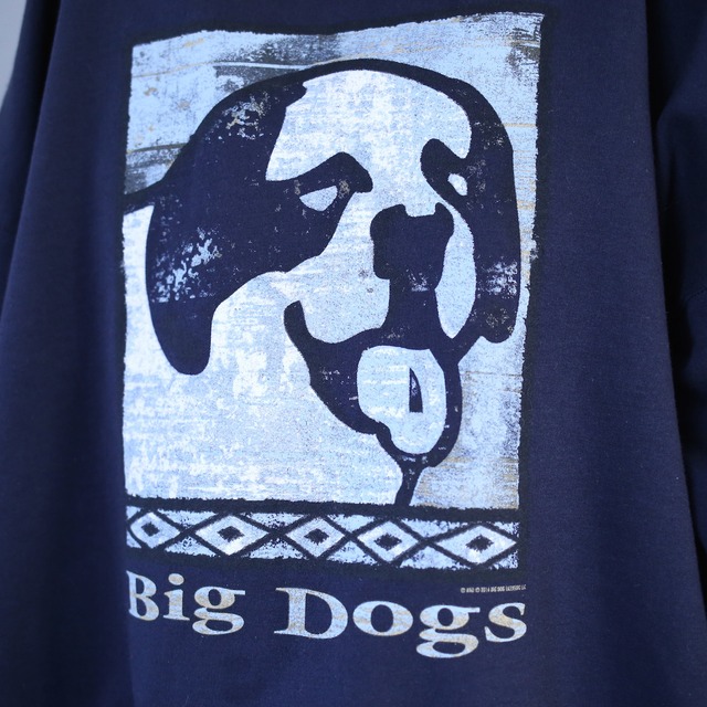 "BIG DOGS" box printed XXXL super over silhouette sweat