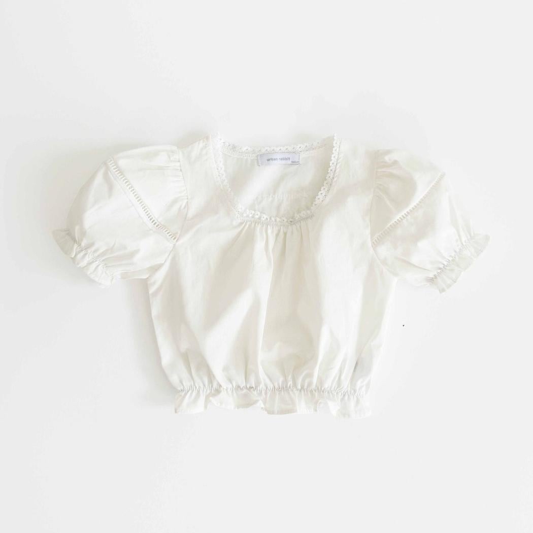 «予約»«ジュニアサイズあり»«Urban rabbit» パフクロップドブラウス