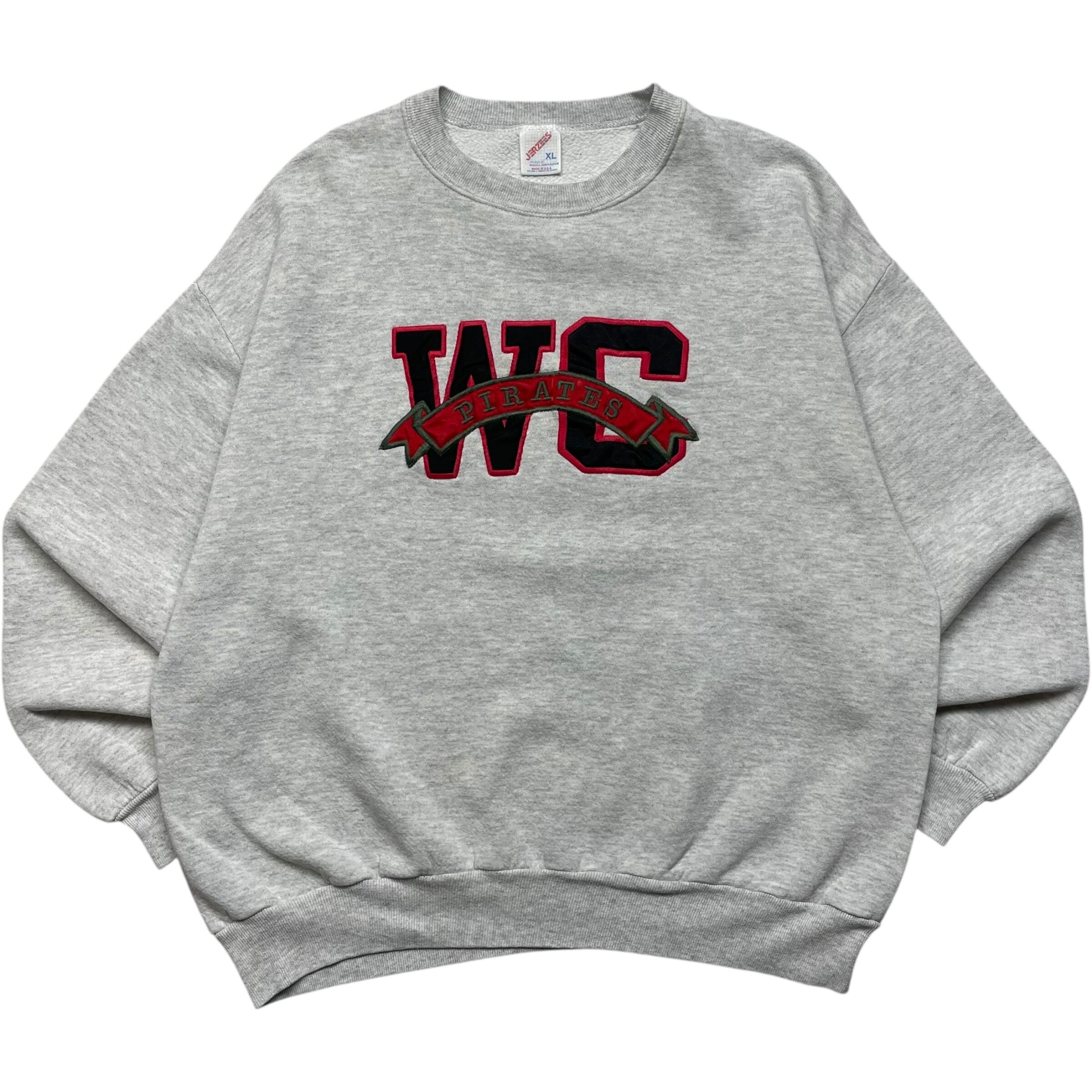 《XL》 JERZEES ジャージーズ スウェット 刺繍ロゴ グレー USA製 90年代 vintage no.6394