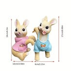 うさぎ 置物 2匹セット ガーデン オブジェ お庭 ガーデニング ウサギ 兎 オーナメント 置き物 ラビット かわいい ペア