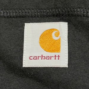 【Carhartt】3XL ビッグシルエット ワンポイント ポケットTシャツ ポケT カーハート FORCE ラグラン ブラック半袖 夏物 US古着