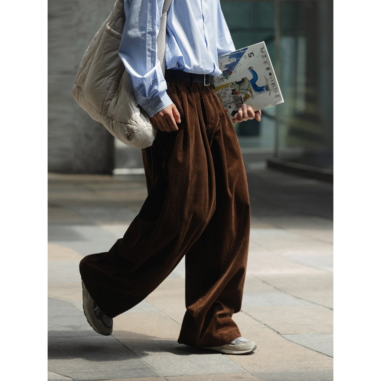 ブラウンコーヒーカラーコーデュロイパンツ　985