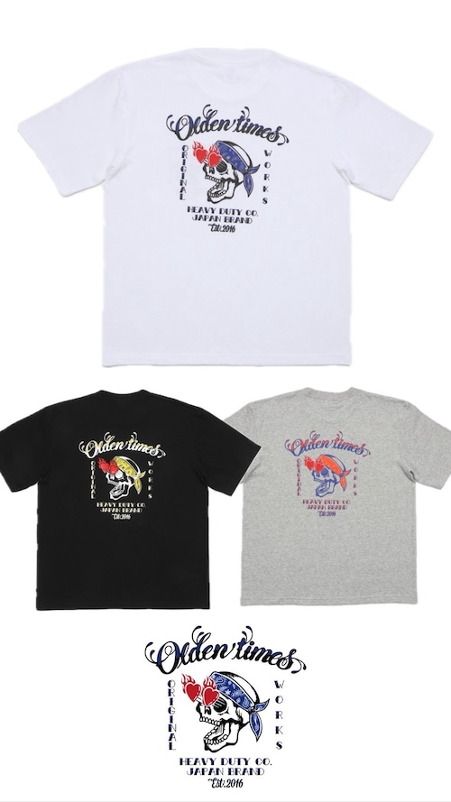 【新作/3色展開】BANDANA SKULL S/S TEE