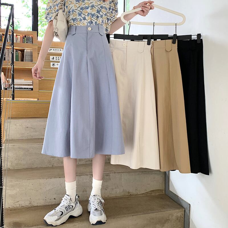 ブルースカート サマーAラインハイウェストウェストロング 夏物 スーパーモール56362884357