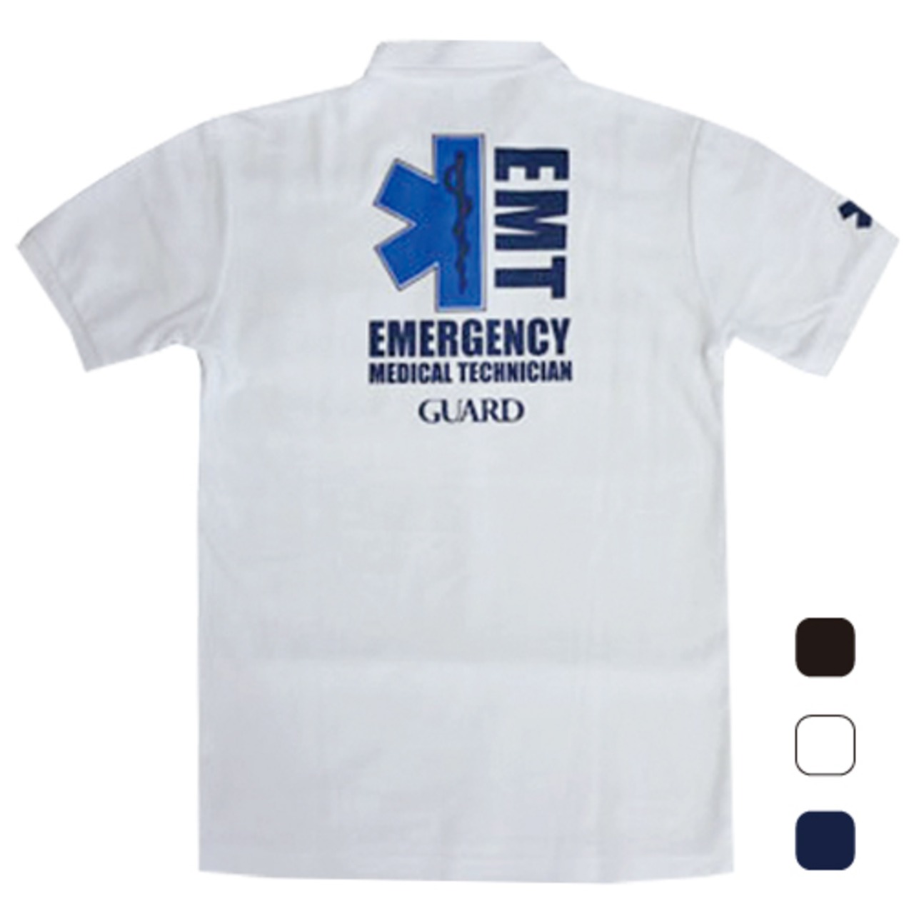 GUARD ガード 胸ポケット付 鹿の子ポロシャツ／スターオブライフ EMT 救急救命士 pol-205 メンズ