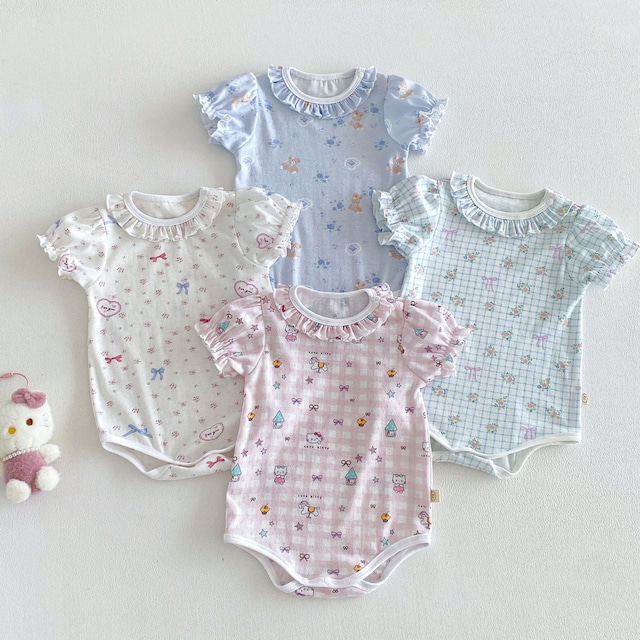 【BABY】夏新作　可愛い総柄ロンパース