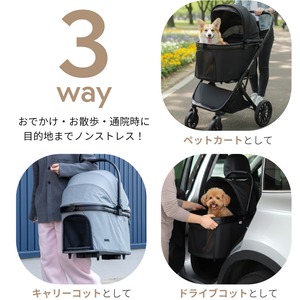 【今だけ10%OFF】【2025年新製品】★本体のみ＋フック2本付き★ DuoCart 分離型 ペットカート 3WAY ペットバギー 折りたたみ 多頭対応 ワンタッチ折りたたみ 458081665