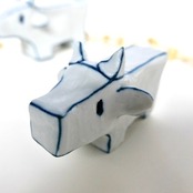 村田菜穂美 干支 染ライン 白うし 小