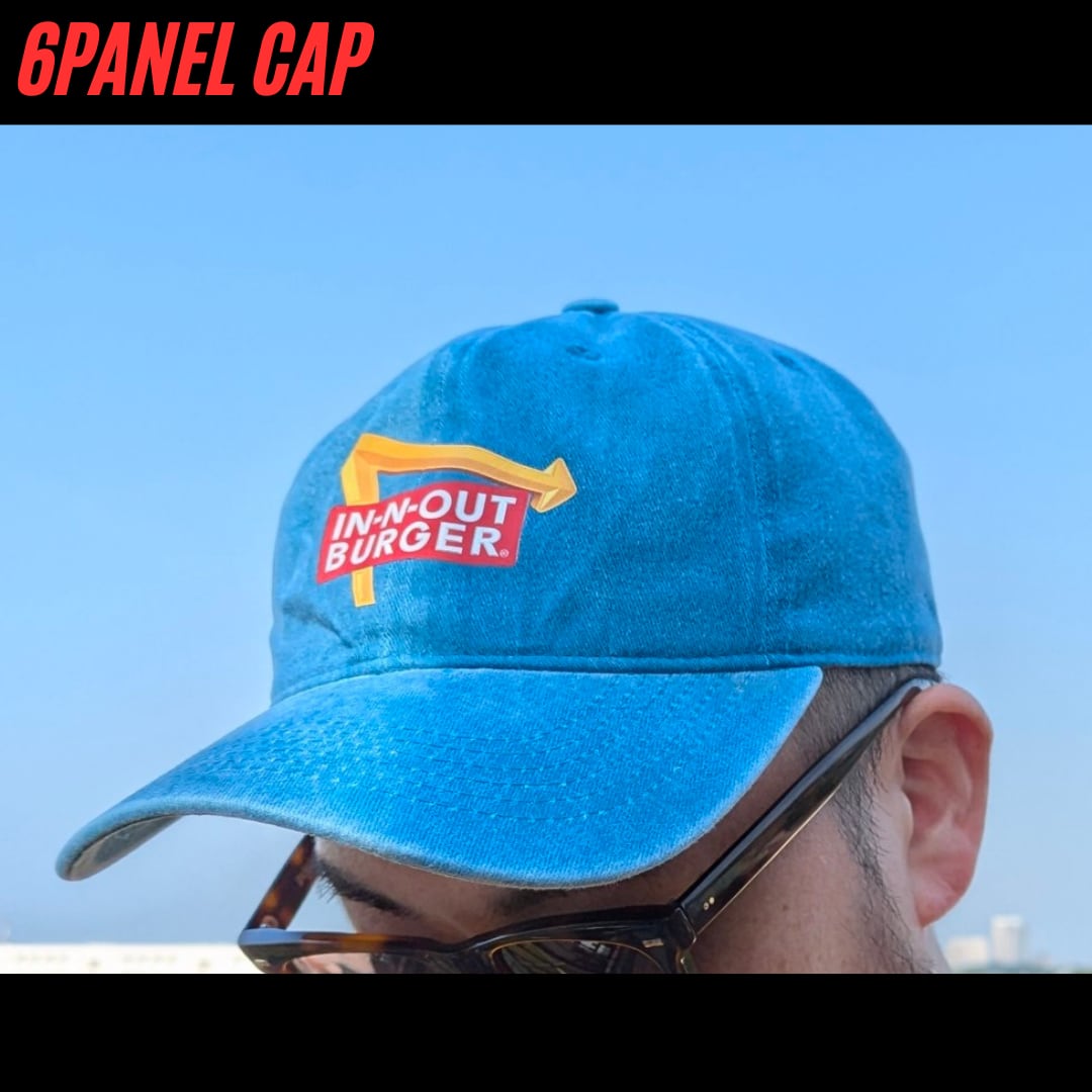【 In-N-Out Burger( インアンドアウトバーガー / イネナウトバーガー )】 6パネルCAP / ベースボールキャップ / ウォッシュ加工 / ピグメント加工 〚アメリカン雑貨 アメトイ〛