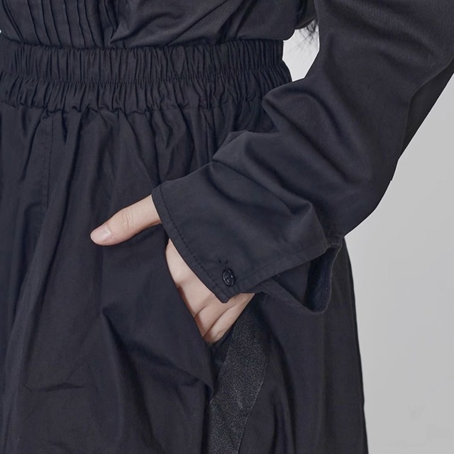 Balloon silhouette long length skirt C1008