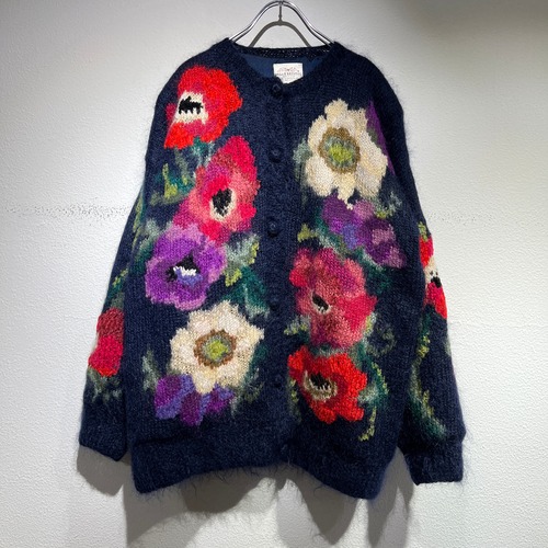 used mohair knit cardigan