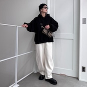 フーディーボリュームシルエットSW/ブラック