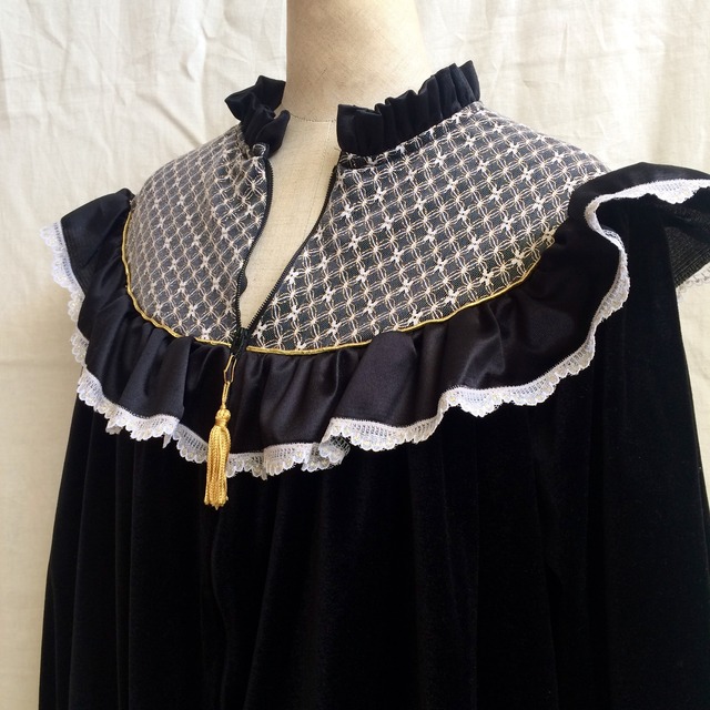 70s velvet house coat