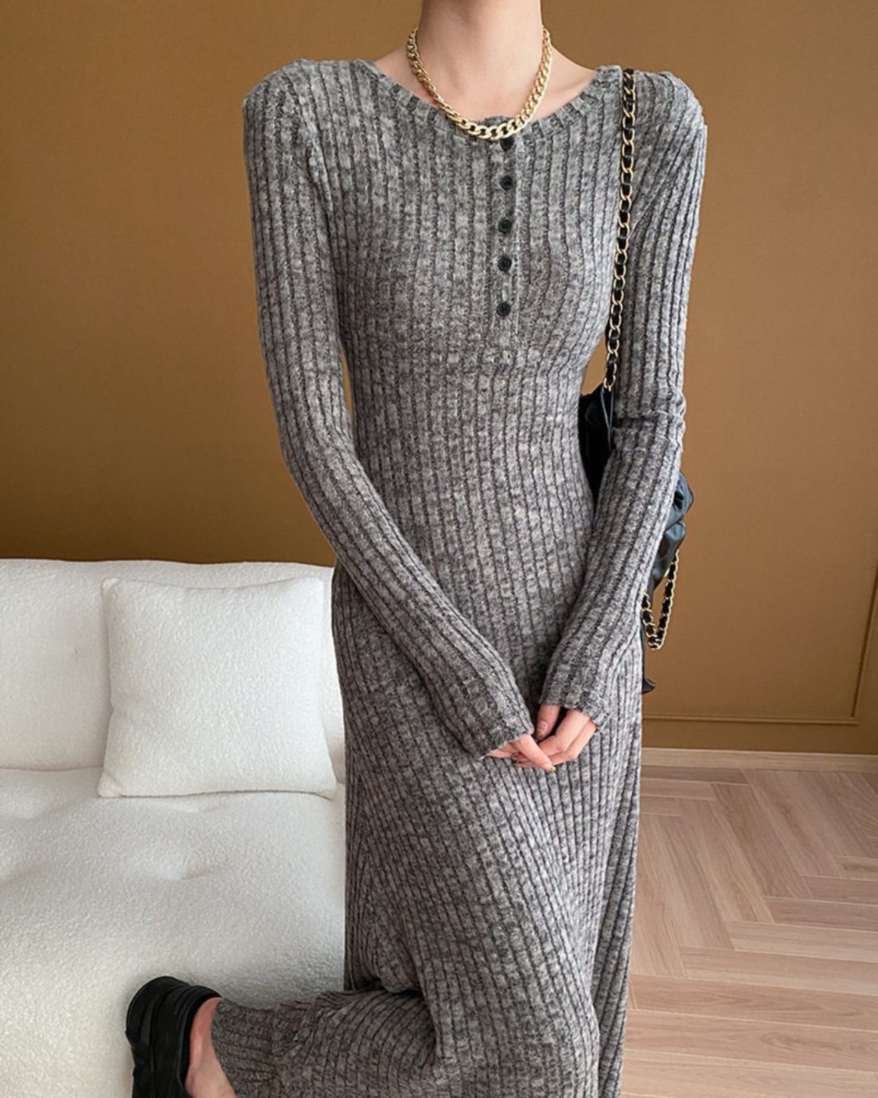 ボタンフロントワンピース A0899 - 6