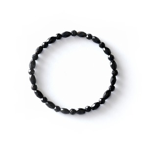Onyx bracelet #012 黒瑪瑙のブレスレット 内径13〜20cm（サイズ選択）