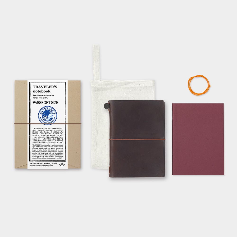 トラベラーズノート パスポートサイズ BROWN | 文華堂 ONLINE SHOP