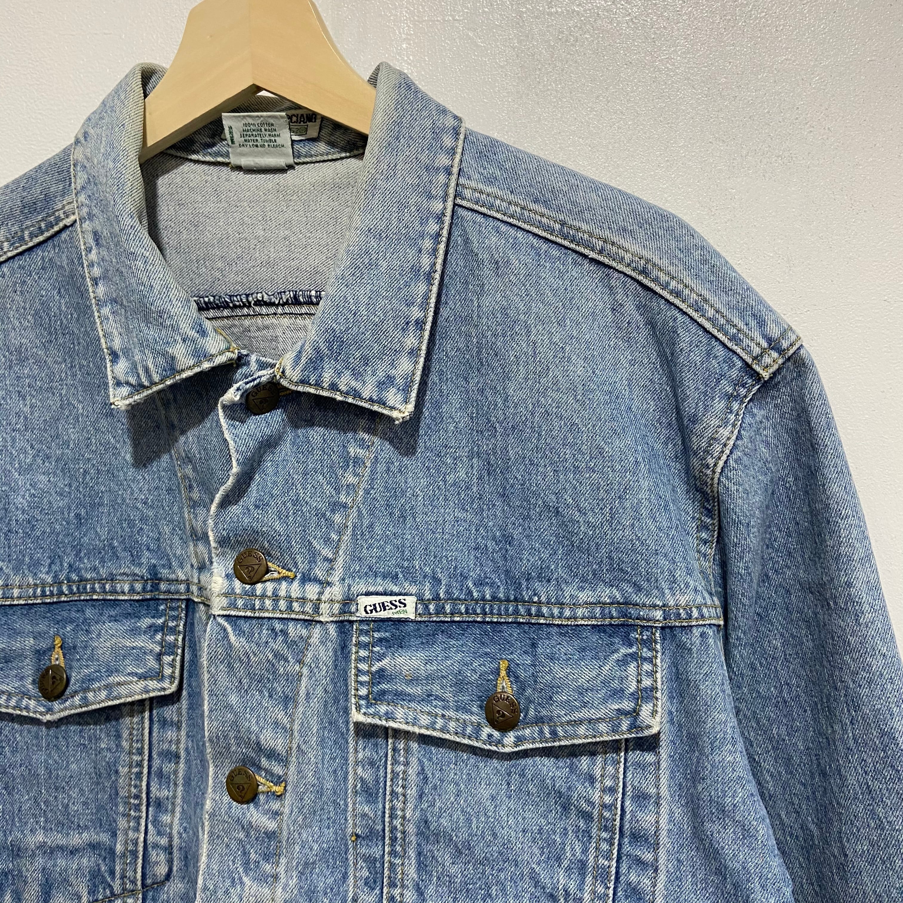 送料無料』80s GUESS ブルーデニムジャケット GEORGES MARCIANO | 古着